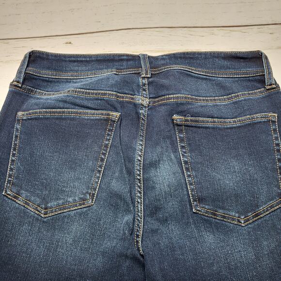 Liverpool Kingston Modern Slim Straight Jeans Dark Stanton Wash Button Zip 30x34 - Picture 6 of 13